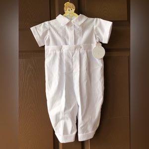 Edgehill Collection Baby-Boy Christening Dedication Outfit and Bonnet, NWT